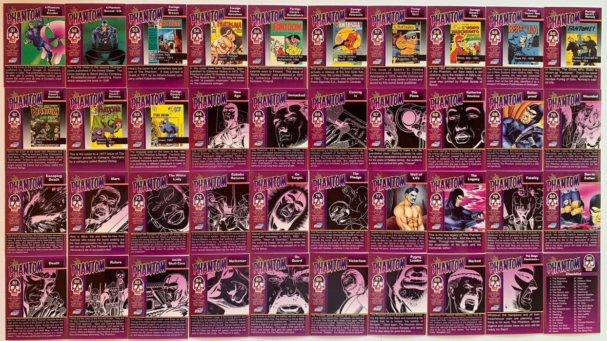 The Phantom Comic Trading Base Card Set of 90 Cards Comic Images 1995   - TvMovieCards.com