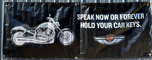 2003 Harley Davidson Dealer Showroom Banner 100th Anniversary V-rod 36" x 96"   - TvMovieCards.com