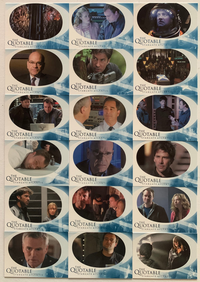 Stargate Atlantis Season 3 Three Quotable Chase Card Set Q41 - Q58 Rittenhouse 2 - TvMovieCards.com