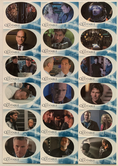 Stargate Atlantis Season 3 Three Quotable Chase Card Set Q41 - Q58 Rittenhouse 2008   - TvMovieCards.com