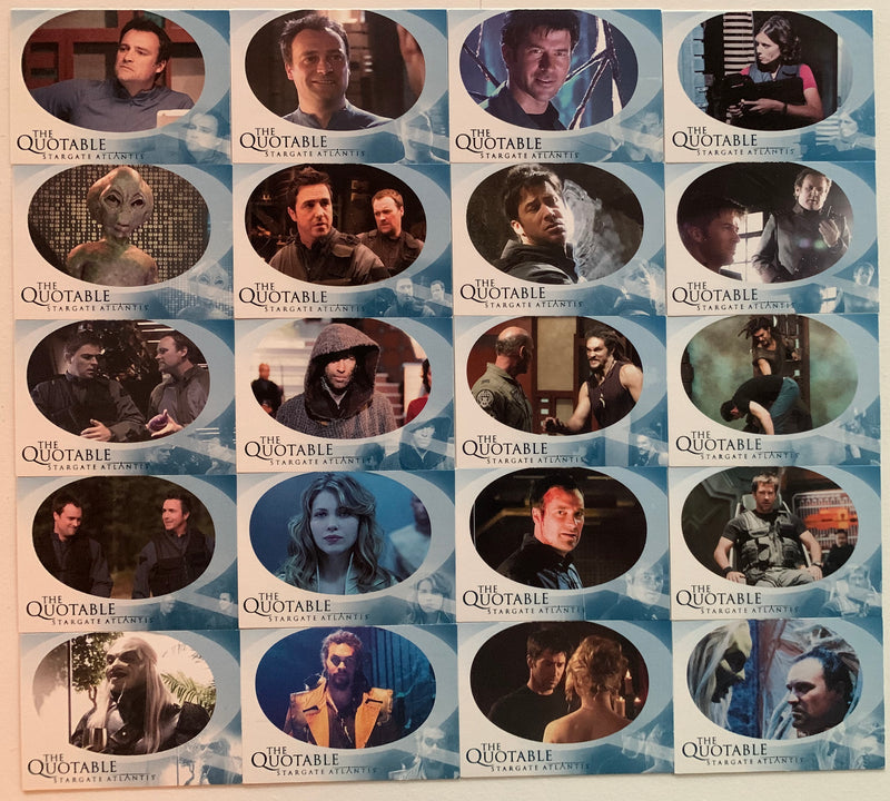 Stargate Atlantis Season 2 Two Quotable Chase Card Set Q21 - Q40 Rittenhouse 200 - TvMovieCards.com