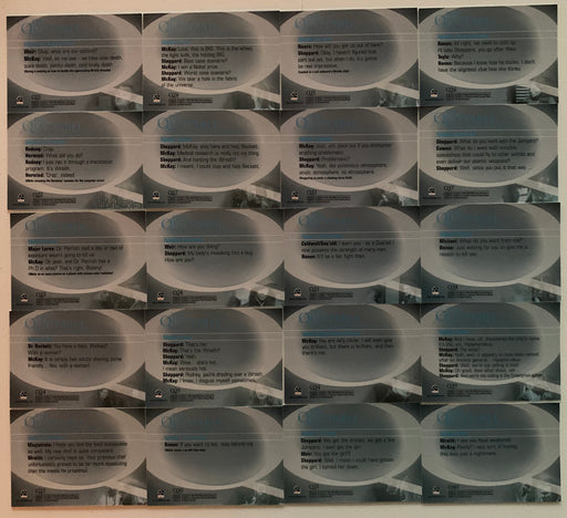Stargate Atlantis Season 2 Two Quotable Chase Card Set Q21 - Q40 Rittenhouse 200 - TvMovieCards.com