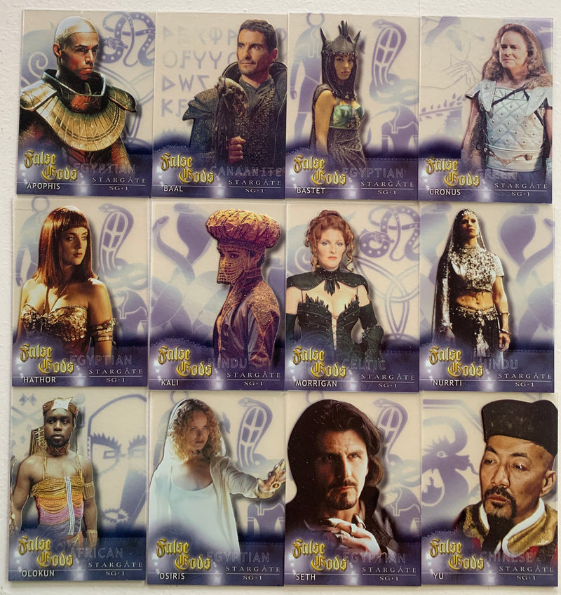 Stargate SG-1 Season Five False Gods Cell Chase Card Set F1 thru F12   - TvMovieCards.com