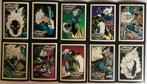 Ghost Rider Series 2 Glow In The Dark Chase Card Set G1 - G10 Comic Images 1992   - TvMovieCards.com