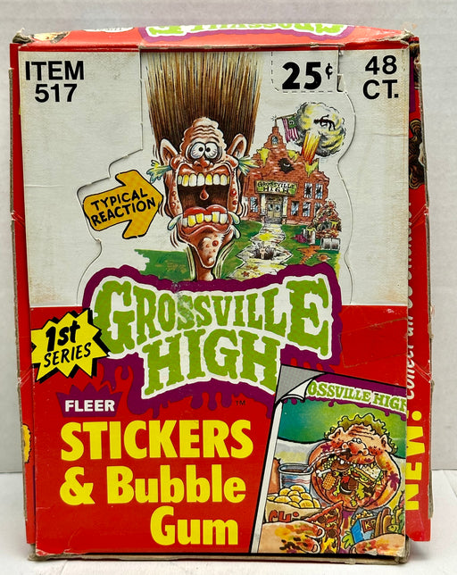 Grossville High Series 1 1st Vintage Sticker Card Box 48 Packs Fleer 1986   - TvMovieCards.com