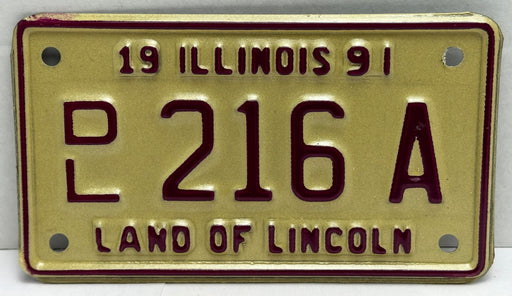 1991 Illinois Motorcycle Dealer Dealership License Plate DL 216A Harley Davidson   - TvMovieCards.com