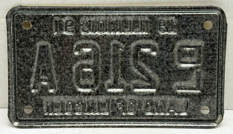 1991 Illinois Motorcycle Dealer Dealership License Plate DL 216A Harley Davidson   - TvMovieCards.com