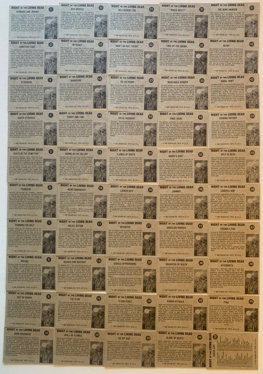 Night of the Living Dead Vintage Trading Card Set 50 Cards Rosem Ent. 1987   - TvMovieCards.com