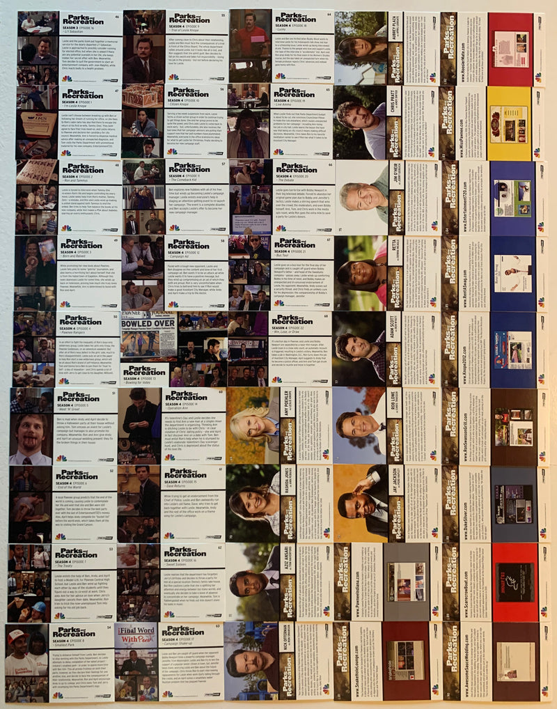 Parks and Recreation Silver Foil Parallel Chase Card Set 90 Cards Press Pass 20 - TvMovieCards.com