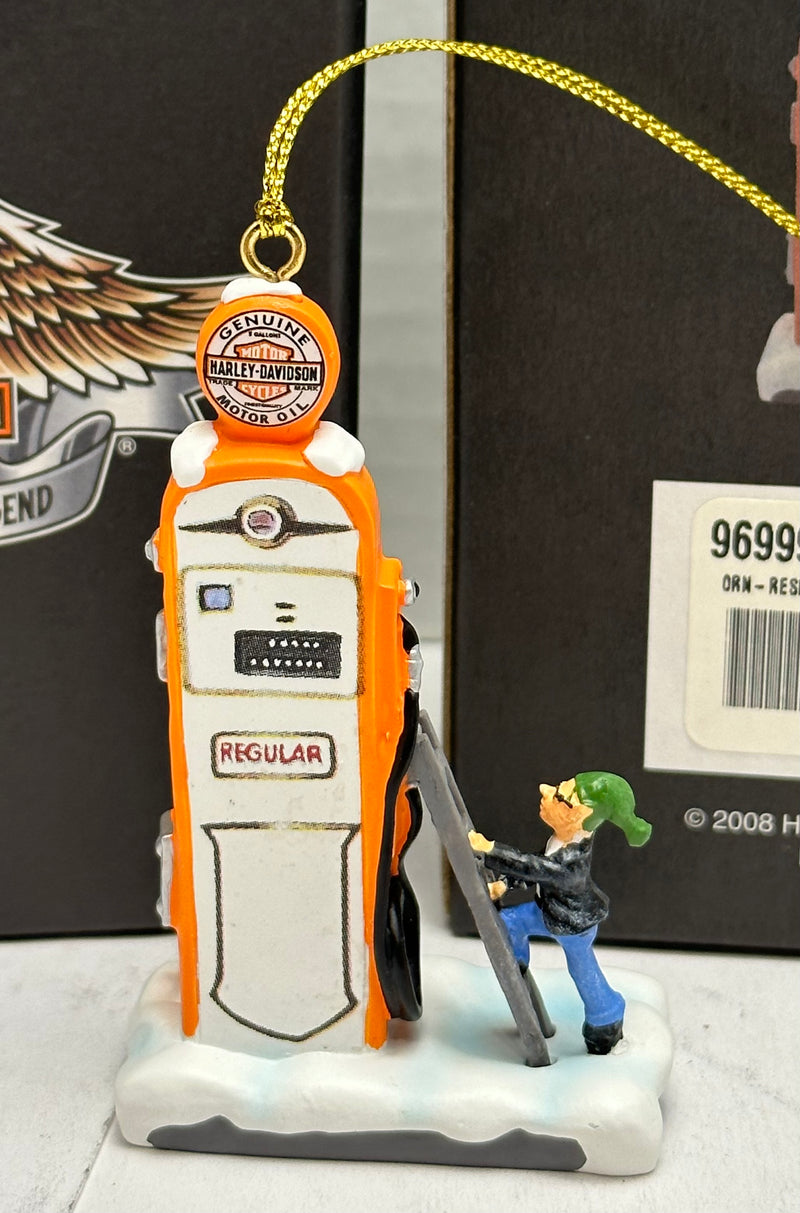 2008 Harley Davidson Gas Pump Resin Holiday Ornament 96999-09V   - TvMovieCards.com
