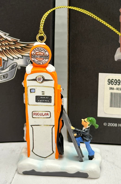 2008 Harley Davidson Gas Pump Resin Holiday Ornament 96999-09V   - TvMovieCards.com