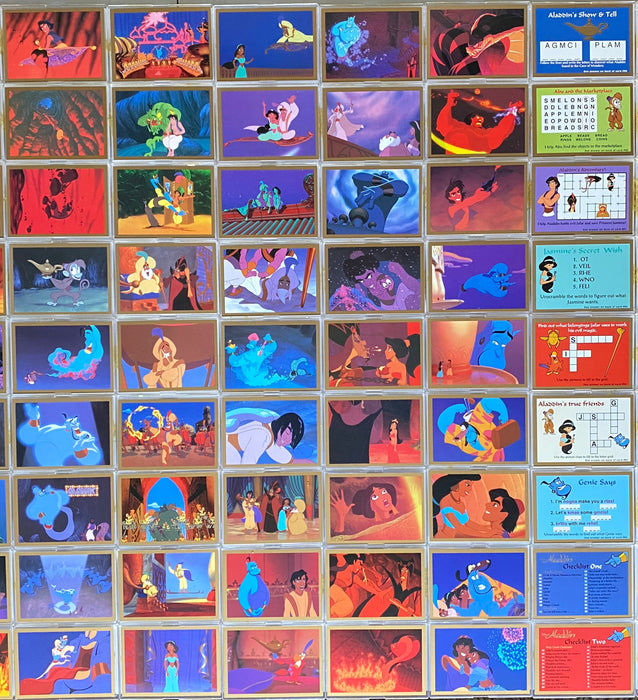 Aladdin Disney Movie Base Trading Card Set 90 Cards Skybox 1993   - TvMovieCards.com