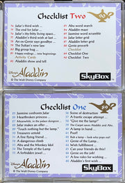 Aladdin Disney Movie Base Trading Card Set 90 Cards Skybox 1993   - TvMovieCards.com