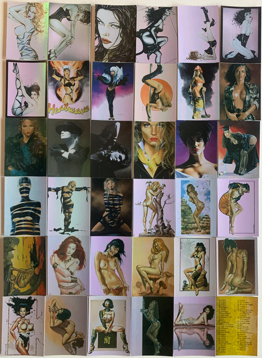 American Pin-up  Omnichrome Base Card Set 72 Cards Comic Image 1997   - TvMovieCards.com