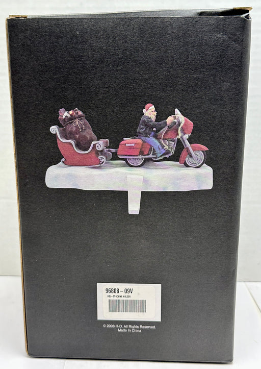 2009 Harley Davidson Santa Pulling Sleigh Stocking Holder 96808-09V   - TvMovieCards.com