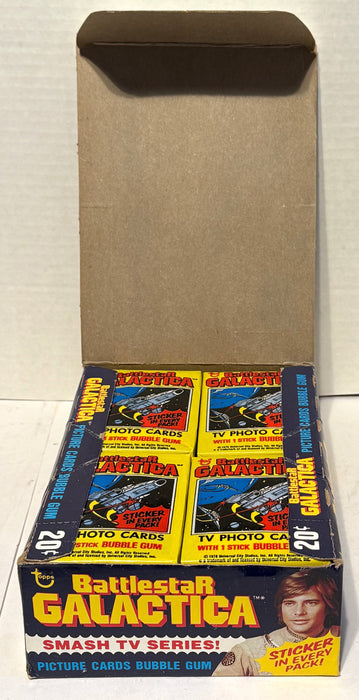 1978 Battlestar Galactica Vintage FULL 36 Pack Trading Card Box Topps - TvMovieCards.com