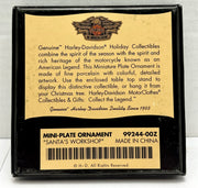 2000 Harley Davidson Ornament Mini Plate - Santa's Workshop 99244-00Z   - TvMovieCards.com