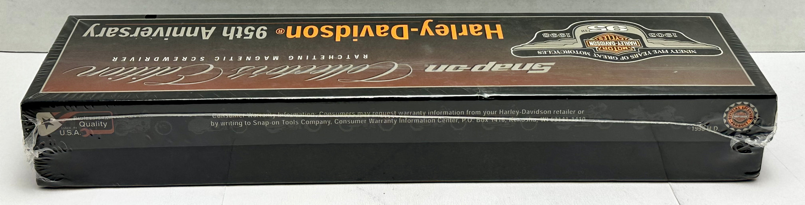 1998 Snap On - 95th Harley Davidson Racketing Screw Driver Sealed SSDMR4BHDX   - TvMovieCards.com