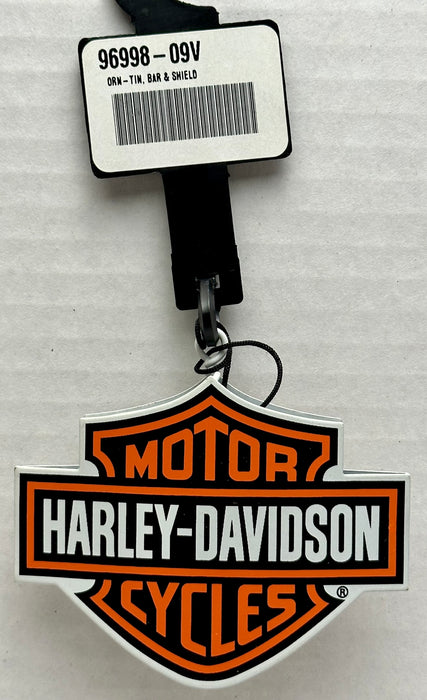 2009 Harley Davidson Tin Ornament Trademark Bar & Shield 96998-09V   - TvMovieCards.com