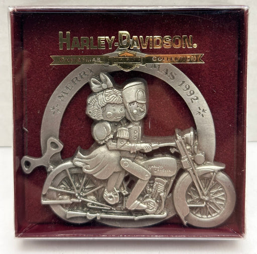 1992 Harley Davidson Pewter Holiday Ornament 5th Issue Christmas 99426-93z   - TvMovieCards.com