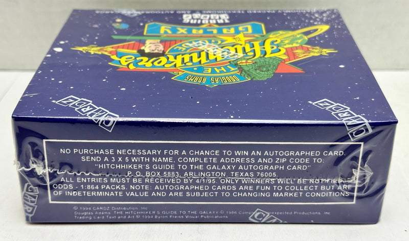 Hitchhiker's Guide to the Galaxy Trading Card Box 24 Packs Cardz 1994   - TvMovieCards.com