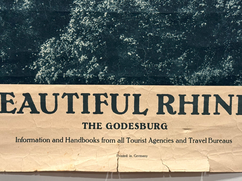 1930s Germany Original Travel Tourism Poster Godesburg Castle 19x29 - TvMovieCards.com