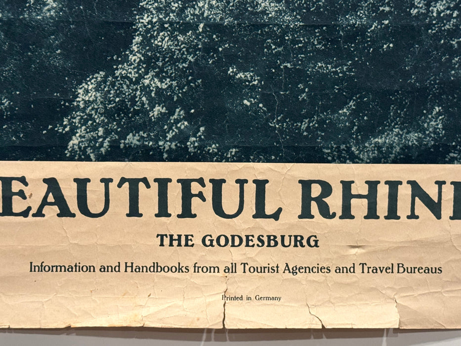 1930s Germany Original Travel Tourism Poster Godesburg Castle 19x29 - TvMovieCards.com