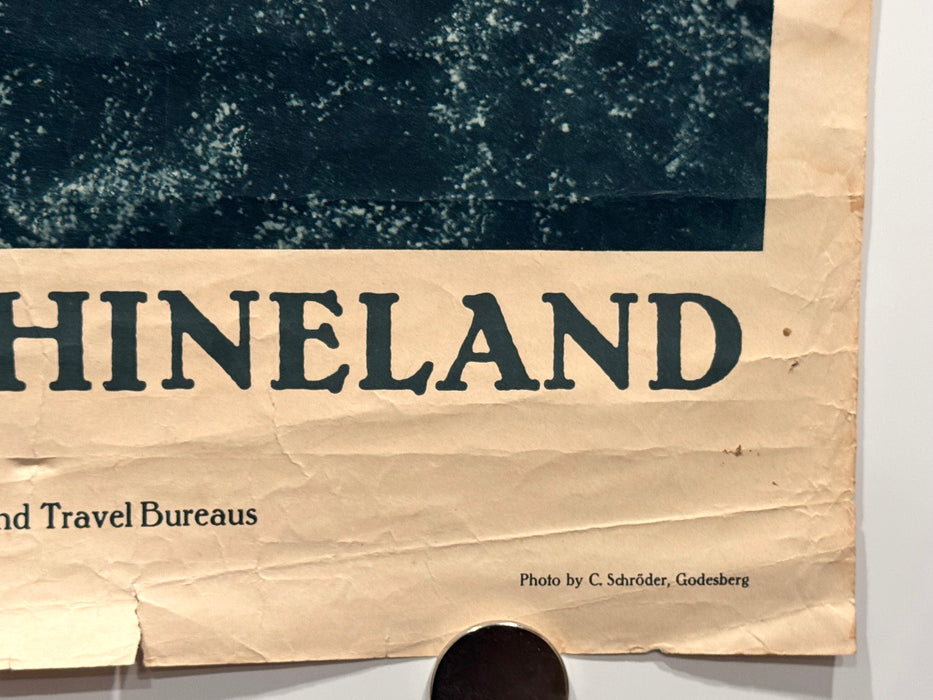 1930s Germany Original Travel Tourism Poster Godesburg Castle 19x29 - TvMovieCards.com