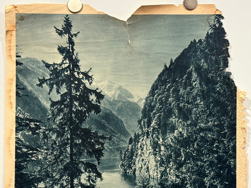 1930s Germany Original Travel Tourism Poster Bavarian Alps 19x29 - TvMovieCards.com