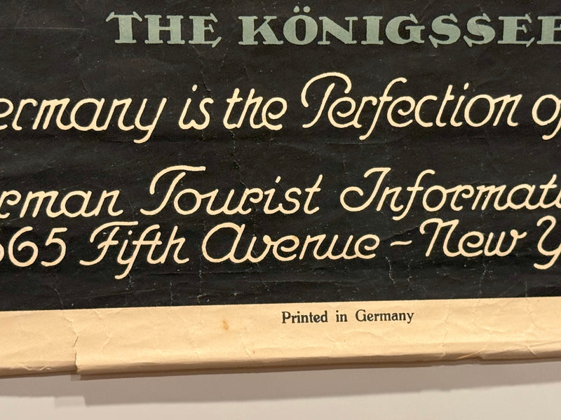 1930s Germany Original Travel Tourism Poster Bavarian Alps 19x29 - TvMovieCards.com