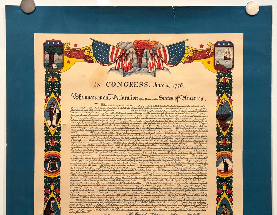 1942 World War II WW2 Original Propaganda Poster Declaration of Independence - TvMovieCards.com