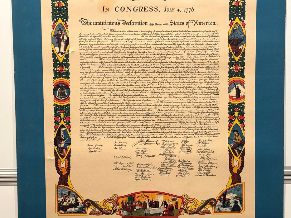 1942 World War II WW2 Original Propaganda Poster Declaration of Independence - TvMovieCards.com