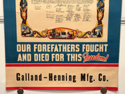 1942 World War II WW2 Original Propaganda Poster Declaration of Independence - TvMovieCards.com