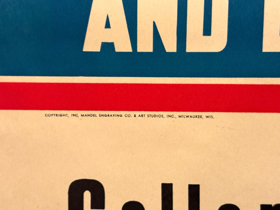 1942 World War II WW2 Original Propaganda Poster Declaration of Independence - TvMovieCards.com