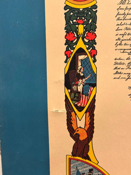 1942 World War II WW2 Original Propaganda Poster Declaration of Independence - TvMovieCards.com