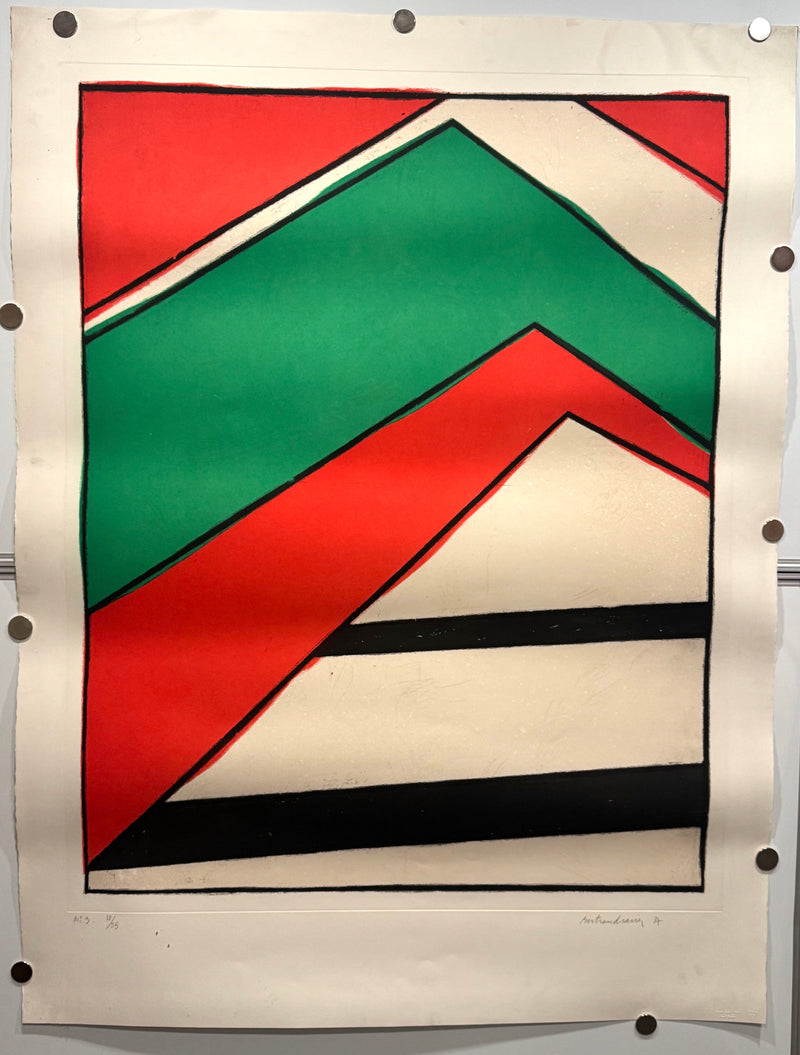 1987 Bertrand LAVIER "Untitled Modern Painting 3" Art Etching On Paper 40x53" - TvMovieCards.com