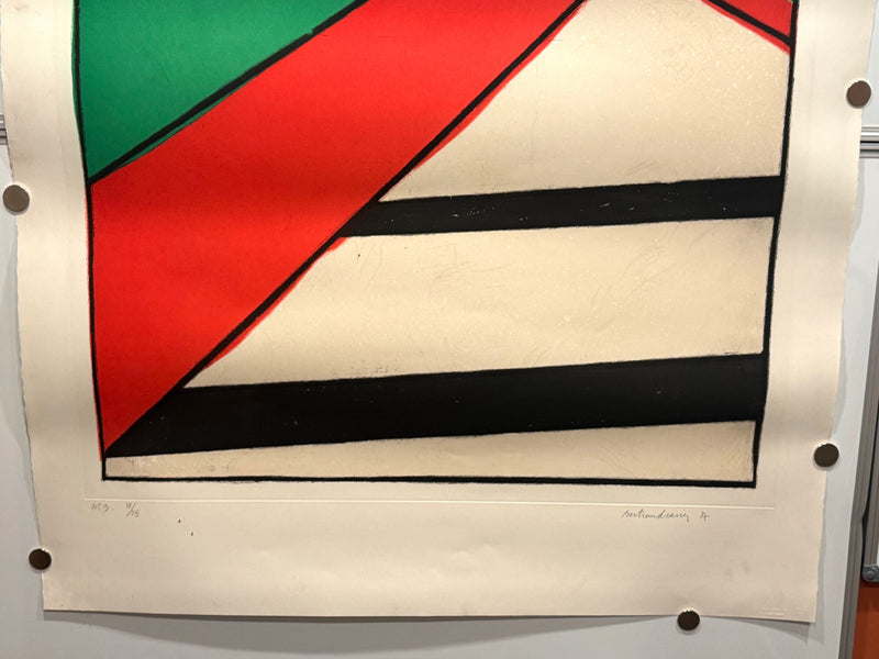 1987 Bertrand LAVIER "Untitled Modern Painting 3" Art Etching On Paper 40x53" - TvMovieCards.com