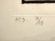 1987 Bertrand LAVIER "Untitled Modern Painting 3" Art Etching On Paper 40x53" - TvMovieCards.com