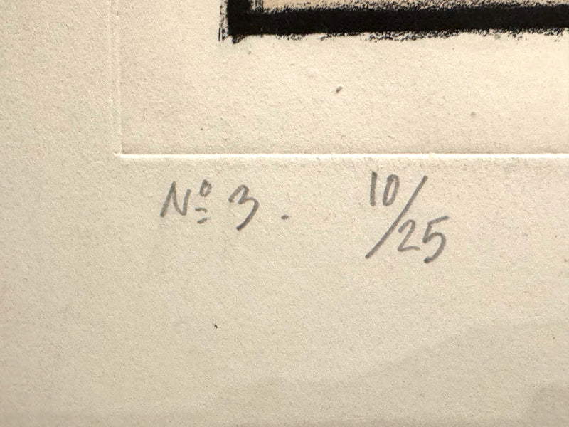 1987 Bertrand LAVIER "Untitled Modern Painting 3" Art Etching On Paper 40x53" - TvMovieCards.com