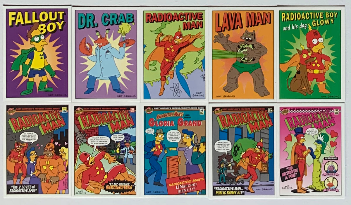 Simpsons Series 1 Base Card Set 70 Cards + 10 Radioactive Man  Skybox 1993   - TvMovieCards.com