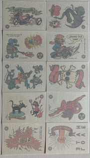 Simpsons Series 1 Tattoos Chase Card Set 10 Cards Skybox 1993 / Few damaged back - TvMovieCards.com