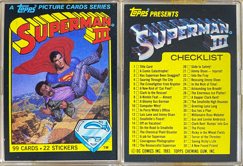 1983 Superman 3 Movie Vintage Base Card Set 99 Cards Topps - TvMovieCards.com