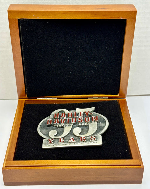 1998 Harley Davidson 95th Anniversary Belt Buckle 970790 Made In USA   - TvMovieCards.com