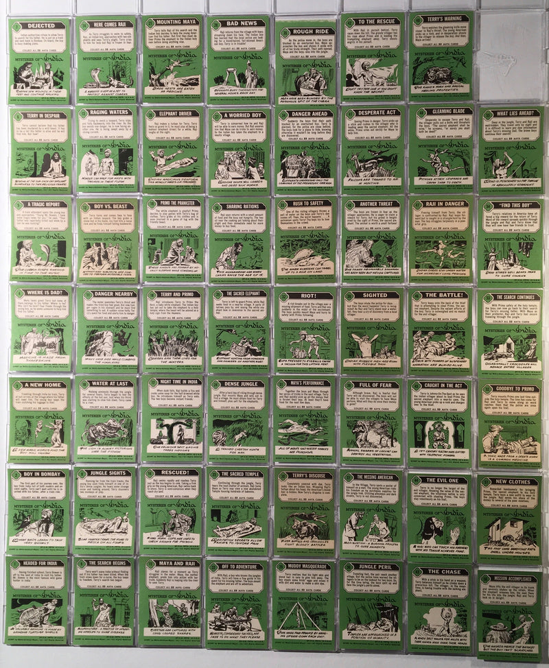 Vintage 1967 Topps "Maya: Mysteries of India" Complete 55-Card Set - Near Mint/E - TvMovieCards.com