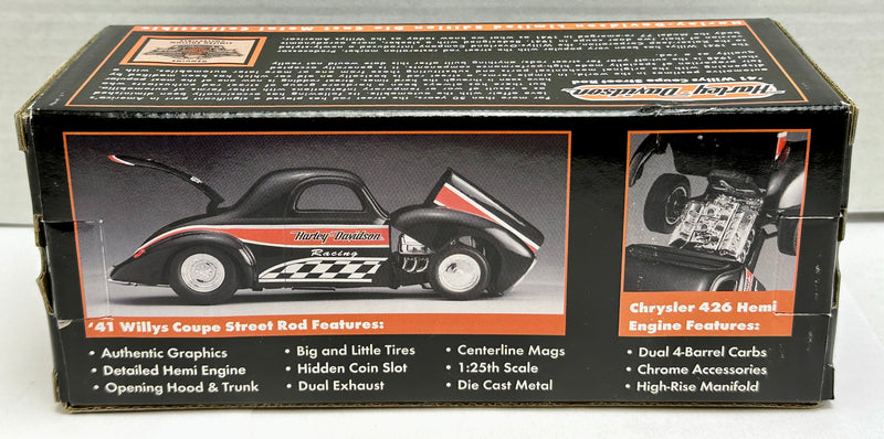 Harley Davidson Diecast Bank 1941 Willys Coupe Street Rod 97805-99V NIB   - TvMovieCards.com