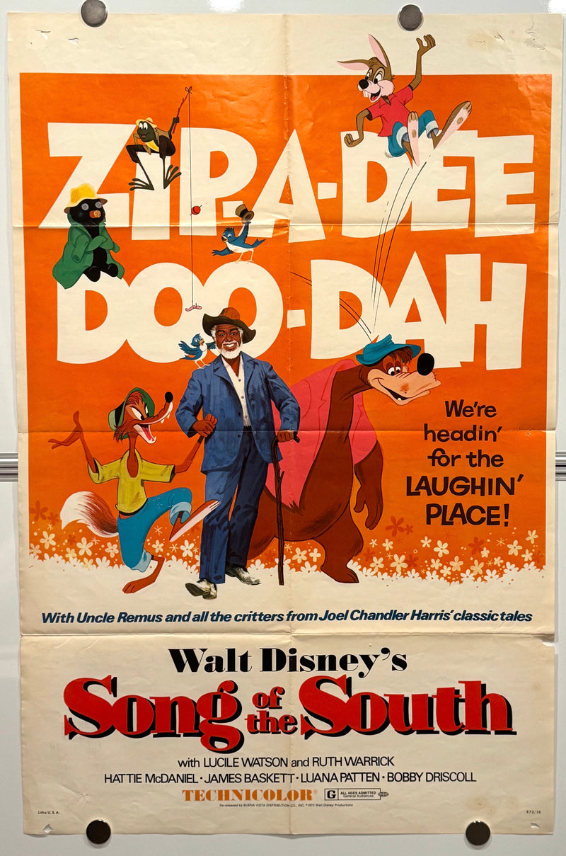 1972R Song of the South Original 1SH Movie Poster 27 x 41 Ruth Warrick Bobby Dri - TvMovieCards.com