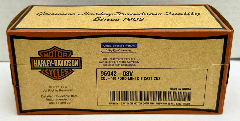 Harley Davidson Diecast 1949 49' Ford Street Rod 1/38 Scale 96942-03V NIB   - TvMovieCards.com