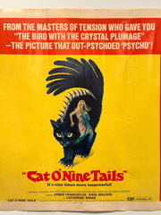 1971 Cat O'Nine Tails Original 1/2 Half Sheet Movie Poster 22x28 James Franciscu - TvMovieCards.com