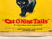 1971 Cat O'Nine Tails Original 1/2 Half Sheet Movie Poster 22x28 James Franciscu - TvMovieCards.com