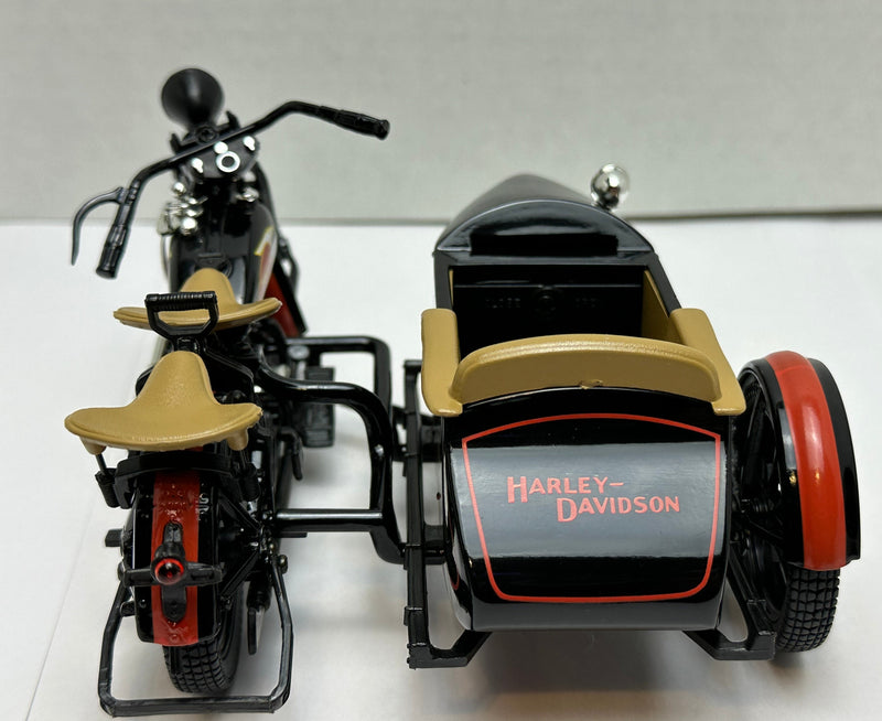 Harley Davidson 1933 Black Motorcycle Sidecar Coin Bank 1/12 Diecast 99198-94V   - TvMovieCards.com